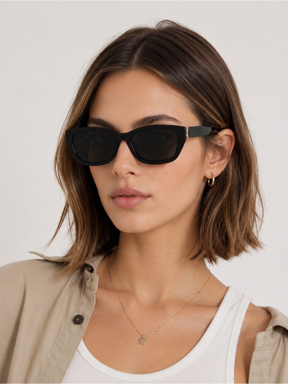 Saint Laurent SL M153 Black Sunglasses Like New w/ Case